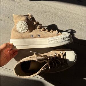 Converse Beige High-Top Sneakers